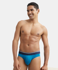 Super Combed Cotton Elastane Solid Brief with Ultrasoft Waistband - Celestial-5