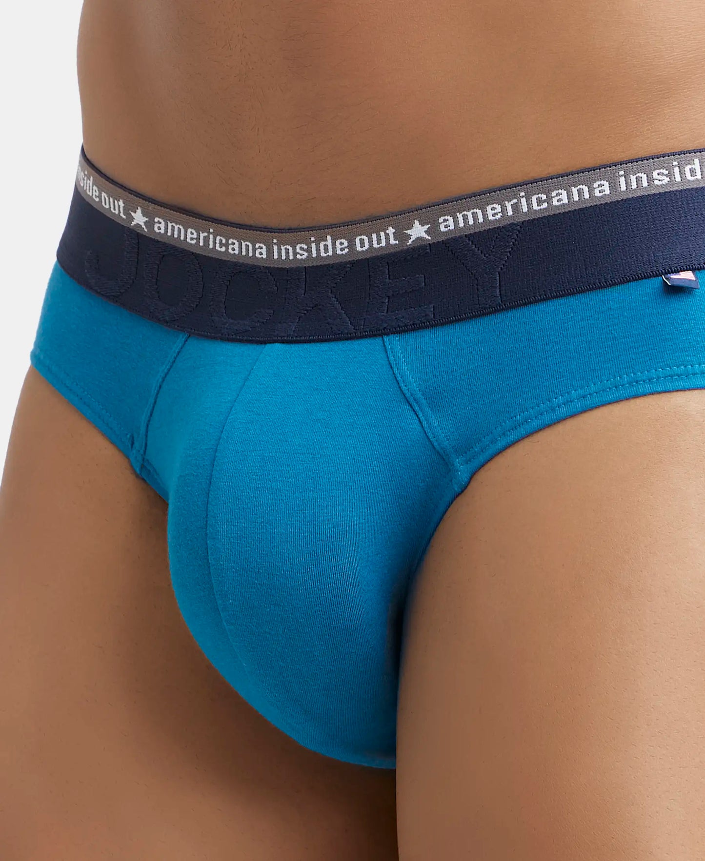 Super Combed Cotton Elastane Solid Brief with Ultrasoft Waistband - Celestial-6