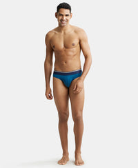 Super Combed Cotton Elastane Solid Brief with Ultrasoft Waistband - Seaport Teal-5