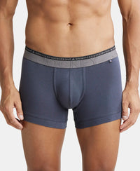 Super Combed Cotton Elastane Solid Trunk with Ultrasoft Waistband - Graphite-2