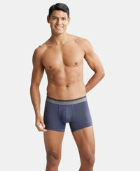 Super Combed Cotton Elastane Solid Trunk with Ultrasoft Waistband - Graphite-7