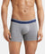 Super Combed Cotton Elastane Solid Trunk with Ultrasoft Waistband - Mid Grey Melange-1