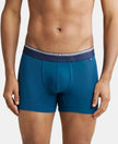 Super Combed Cotton Elastane Solid Trunk with Ultrasoft Waistband - Seaport Teal-1