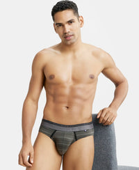 Super Combed Cotton Elastane Stripe Brief with Ultrasoft Waistband  - Deep Olive-5