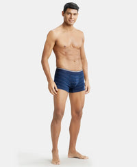 Super Combed Cotton Elastane Stripe Trunk with Ultrasoft Waistband - Navy-4