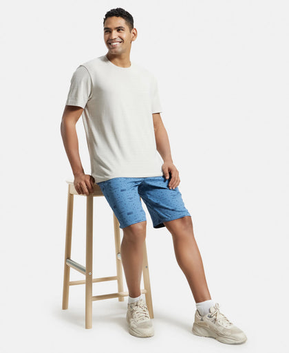 Super Combed Mercerized Cotton Woven Fabric Bermuda with Side Pockets - Stellar Printed-6