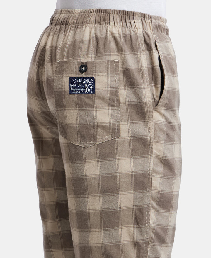 Super Combed Mercerized Cotton Woven Fabric Bermuda with Side Pockets - Khaki & Dark Khaki-7