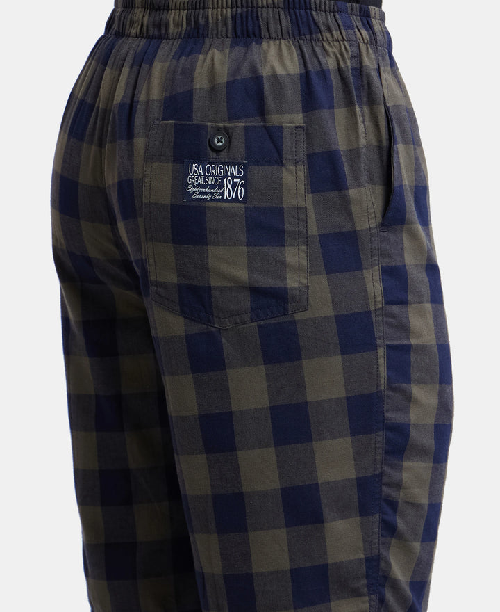 Super Combed Mercerized Cotton Woven Fabric Bermuda with Side Pockets - Navy & Deep Olive-7