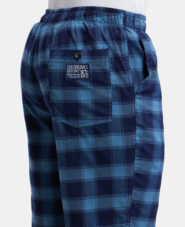 Super Combed Mercerized Cotton Woven Fabric Bermuda with Side Pockets - Stellar & Navy-7