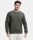 Super Combed Cotton Rich Fleece Sweatshirt with StayWarm Technology - Deep Olive-1