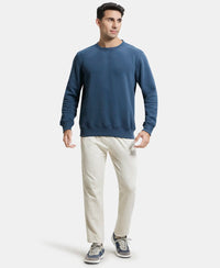 Super Combed Cotton Rich Fleece Sweatshirt with StayWarm Technology - Mid Night Navy-4