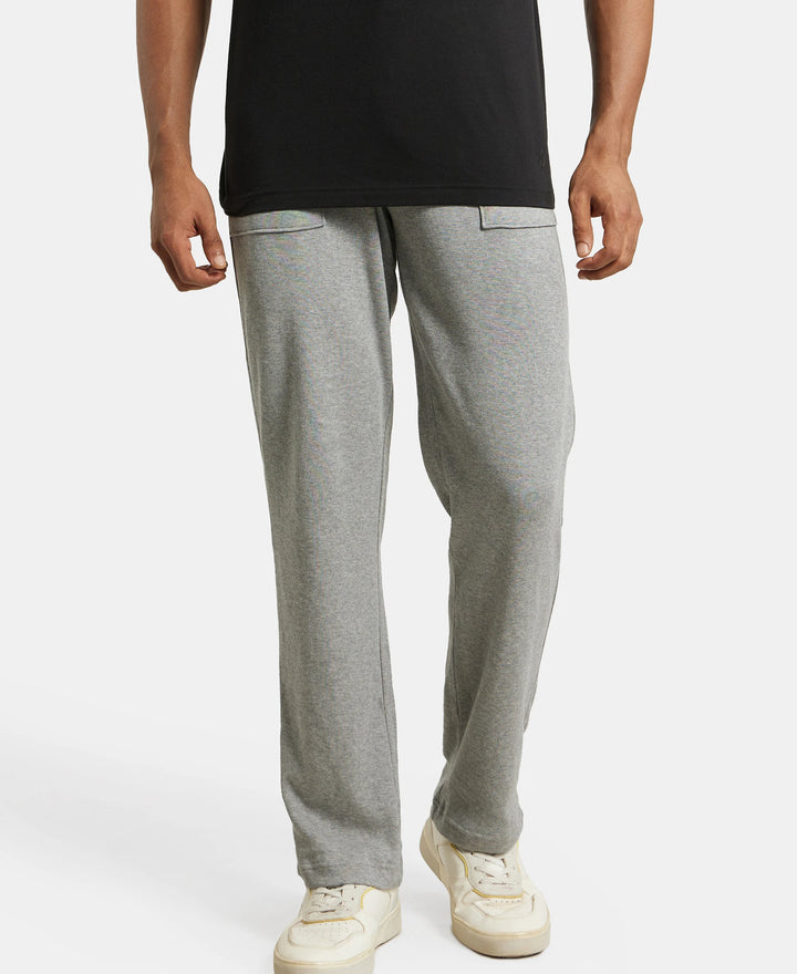 Track Pant for Men with Drawstring Closure - Grey Melange-5