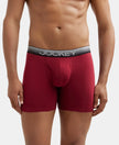 Super Combed Cotton Elastane Solid Boxer Brief with Ultrasoft Waistband - Red Pepper-1