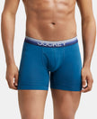 Super Combed Cotton Elastane Solid Boxer Brief with Ultrasoft Waistband - Seaport Teal-1